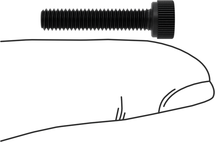 Sol Dişli Alaşımlı Çelik Soket Başlı Vida, M4 x 0,7 mm Diş, 20 mm Uzunluk