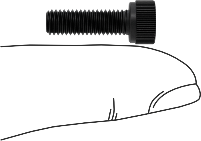 Sol Dişli Alaşımlı Çelik Soket Başlı Vida, M5 x 0,8 mm Diş, 16 mm Uzunluk