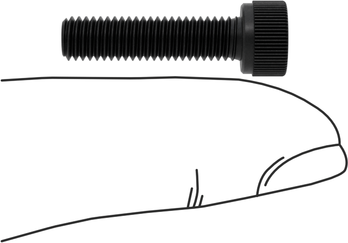 Sol Dişli Alaşımlı Çelik Soket Başlı Vida, M5 x 0,8 mm Diş, 20 mm Uzunluk