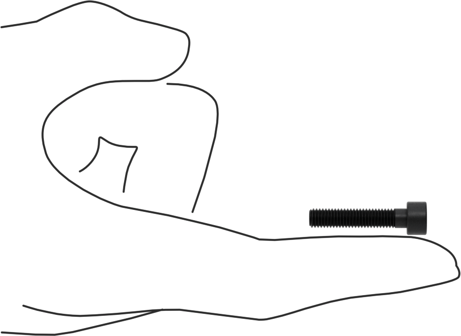 Sol Dişli Alaşımlı Çelik Soket Başlı Vida, M5 x 0,8 mm Diş, 25 mm Uzunluk