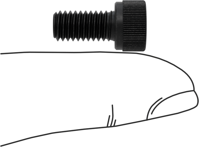 Sol Dişli Alaşımlı Çelik Soket Başlı Vida, M6 x 1 mm Diş, 12 mm Uzunluk