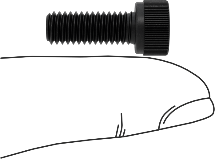 Sol Dişli Alaşımlı Çelik Soket Başlı Vida, M6 x 1 mm Diş, 16 mm Uzunluk