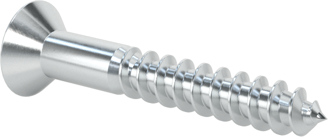 Kare Tahrikli Düz Başlı Ahşap Vida, Çinko Kaplı Çelik, 12 Numaralı Boyut, 1-1/2" Uzunluk