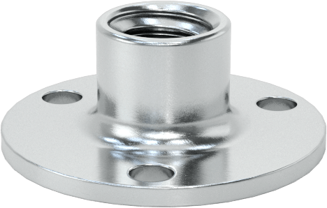 Vidalı Montaj Somunu, Çelik, 1/4"-20 Diş, 0,313“ Çap x 1/4” Yükseklik Namlu