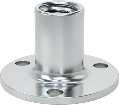 Vidalı Montaj Somunu, Çelik, 1/4"-20 Diş, 0,313“ Çap x 7/16” Yüksek Namlu