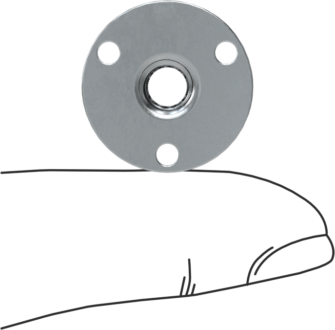Vidalı Montaj Somunu, Çelik, 1/4"-20 Diş, 0,313“ Çap x 9/16” Yükseklikli Namlu