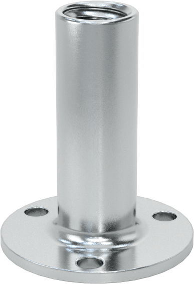 Vidalı Montaj Somunu, Çelik, 1/4"-20 Diş, 0,313“ Çap x 7/8” Yükseklikli Namlu