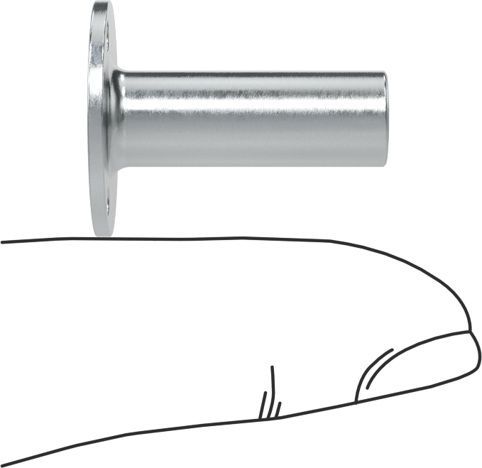 Vidalı Montaj Somunu, Çelik, 1/4"-20 Diş, 0,313“ Çap x 7/8” Yükseklikli Namlu
