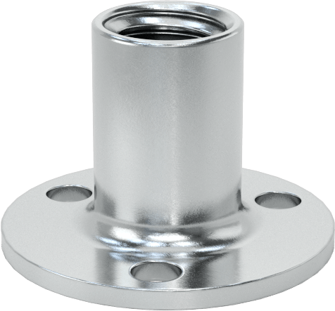 Vidalı Montaj Somunu, Çelik, 3/8"-16 Diş, 0,438 inç Çap x 5/8 inç Yükseklikli Namlu