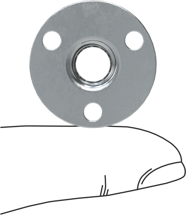 Vidalı Montaj Somunu, Çelik, 3/8"-16 Diş, 0,438 inç Çap x 5/8 inç Yükseklikli Namlu