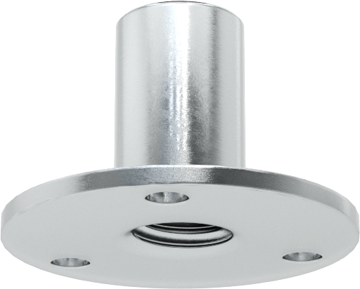 Vidalı Montaj Somunu, Çelik, 3/8"-16 Diş, 0,469 inç Çap x 3/4 inç Yükseklikli Namlu