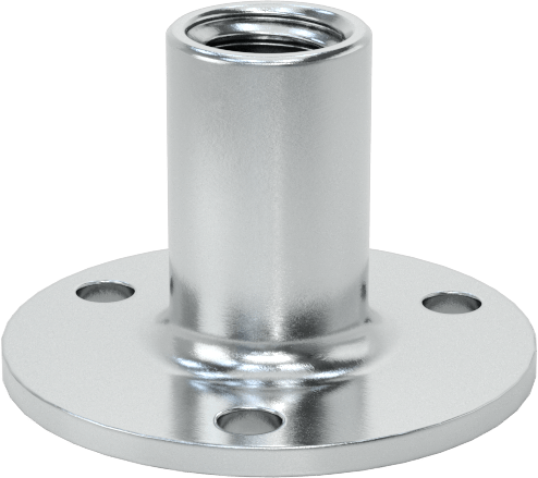 Vidalı Montaj Somunu, Çelik, 3/8"-16 Diş, 0,469 inç Çap x 3/4 inç Yükseklikli Namlu