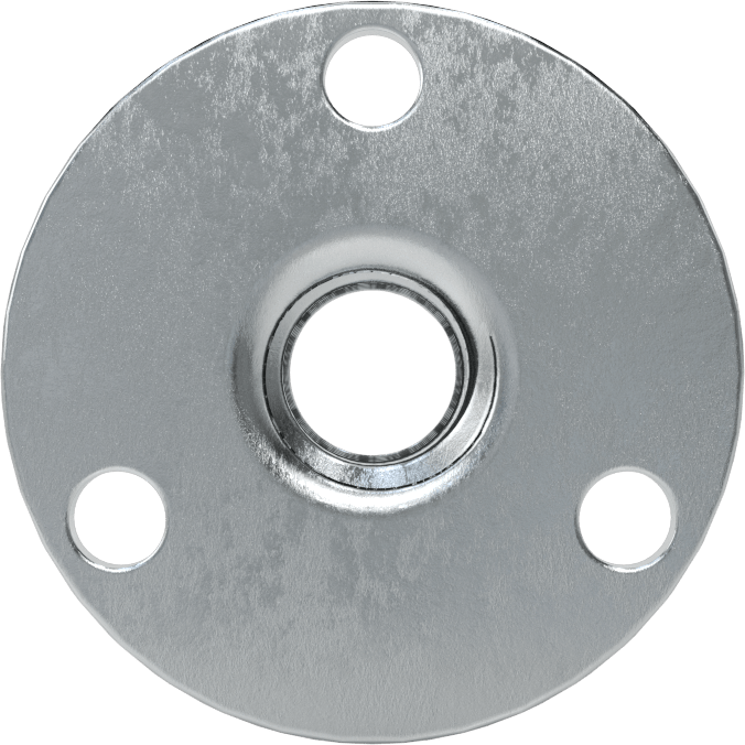 Vidalı Montaj Somunu, 3 Çıkıntı, Çelik, 1/4"-20 Diş, 5/16" Yüksek Namlu