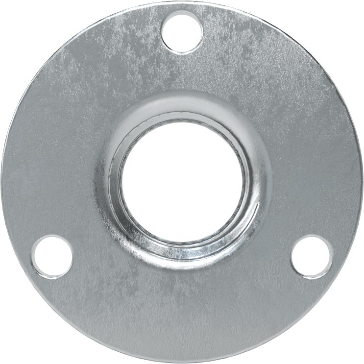 Vidalı Montaj Somunu, 3 Çıkıntı, Çelik, 5/8"-11 Diş, 3/8" Yüksek Namlu