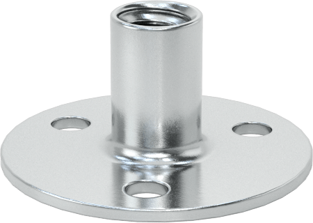 Vidalı Montaj Somunu, Çinko Kaplı Çelik, 6-32 Diş, 0,172“ Çap x 1/4” Yüksek Namlu
