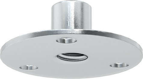 Vidalı Montaj Somunu, Çinko Kaplı Çelik, 8-32 Diş, 0,219“ Çap x 1/4” Yükseklikli Namlu
