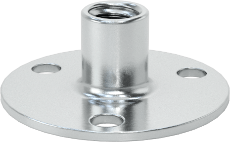 Vidalı Montaj Somunu, Çinko Kaplı Çelik, 8-32 Diş, 0,219“ Çap x 1/4” Yükseklikli Namlu
