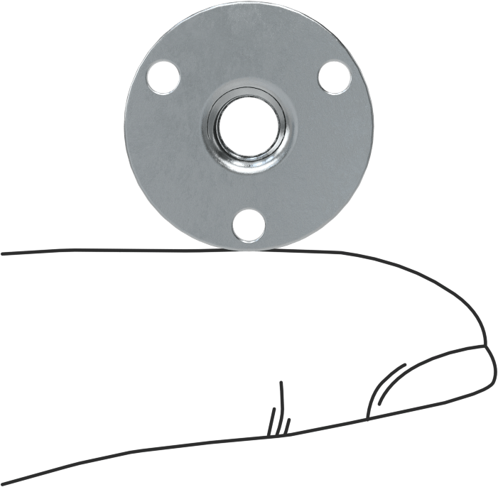 Vidalı Montaj Somunu, Çelik, 1/4"-20 Diş, 0,313“ Çap x 5/16” Yükseklik