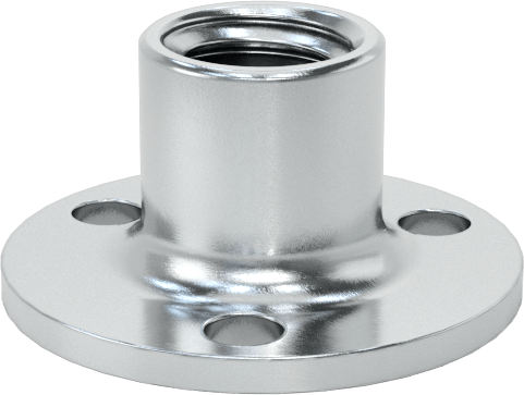 Vidalı Montaj Somunu, Çelik, 3/8"-16 Diş, 0,438“ Çap x 7/16” Yüksek Namlu