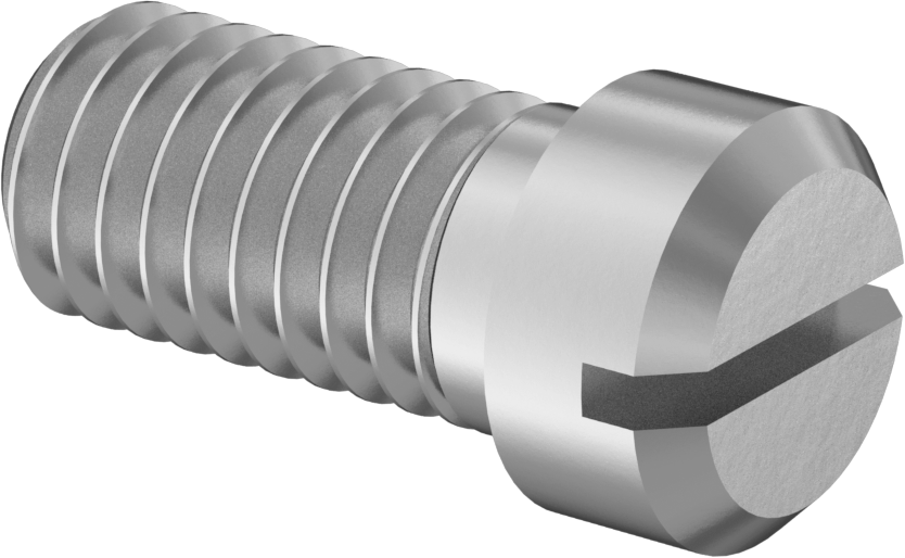 Çinko Kaplı Çelik Dar Peynir Başlı Oluklu Vida, M3 x 0,5 mm Dişli, 6 mm Uzunluk, 4 mm Baş Çapı