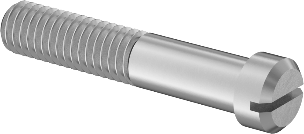 Çinko Kaplı Çelik Dar Peynir Başlı Oluklu Vida, M3 x 0,5 mm Dişli, 16 mm Uzunluk, 4 mm Baş Çapı