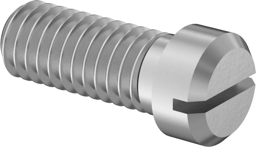 Çinko Kaplı Çelik Dar Peynir Başlı Oluklu Vida, M4 x 0,7 mm Diş, 10 mm Uzunluk, 5,5 mm Baş Çapı