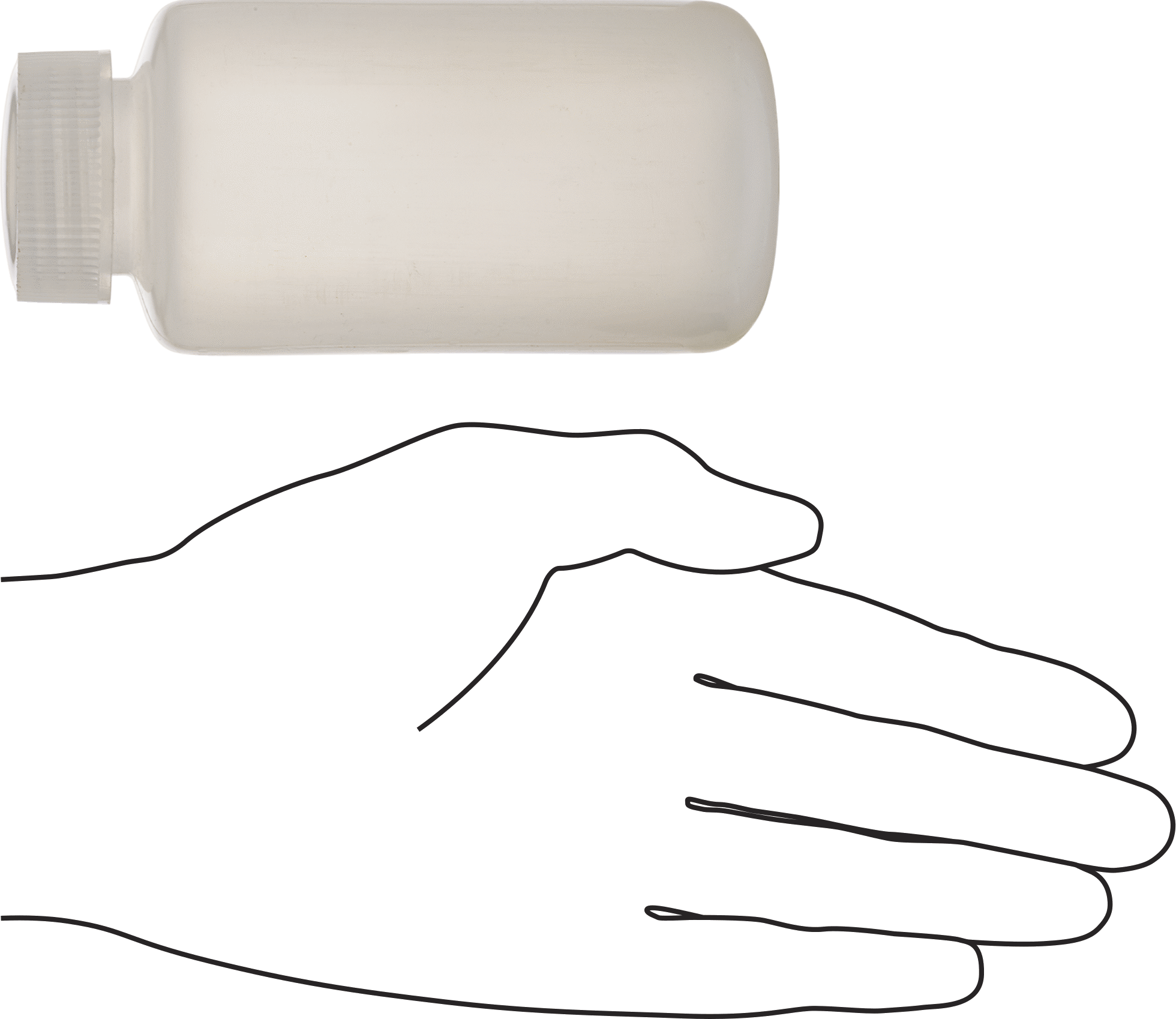 Santrifüj Plastik Şişe, Düz Taban, 8 FL oz. Kapasite