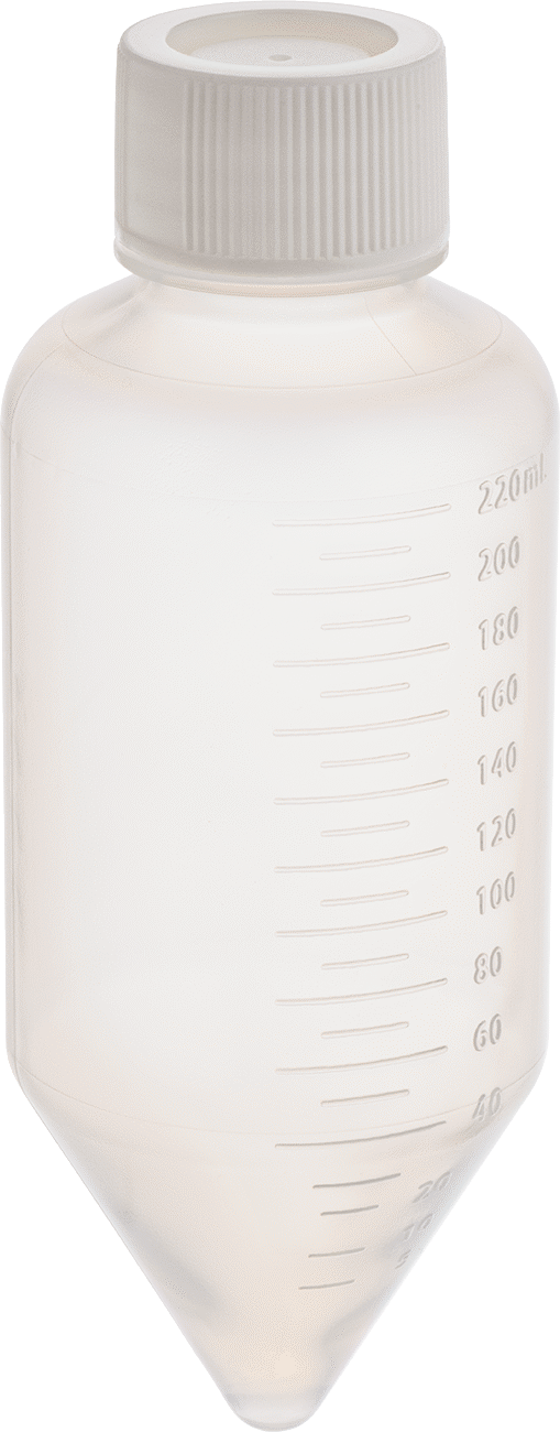 Santrifüj Plastik Şişe, Konik Taban, 8 FL oz. Kapasite