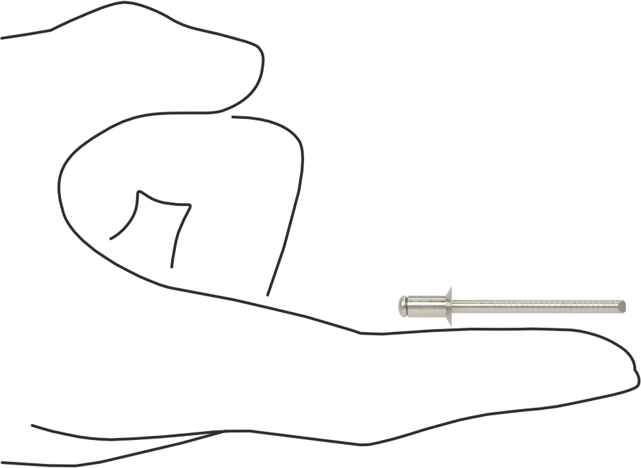 18-8 Paslanmaz Çelik Gömme Kör Perçinler, 4 mm Çap, 2,5 mm ila 4,5 mm Malzeme Kalınlığı için