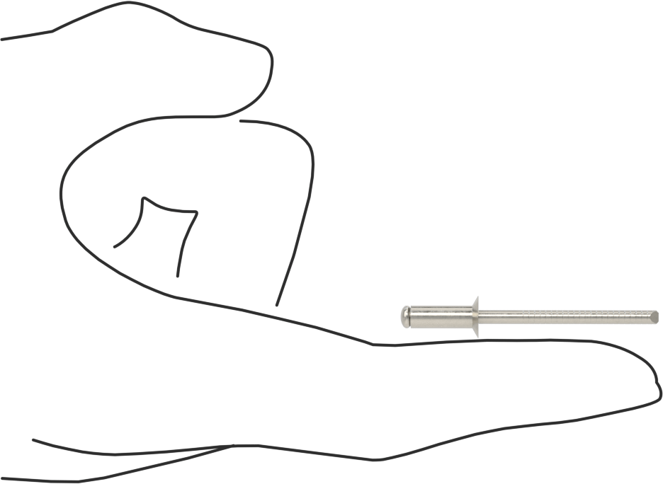 18-8 Paslanmaz Çelik Gömme Kör Perçinler, 4 mm Çap, 6,5 mm ila 8,5 mm Malzeme Kalınlığı için