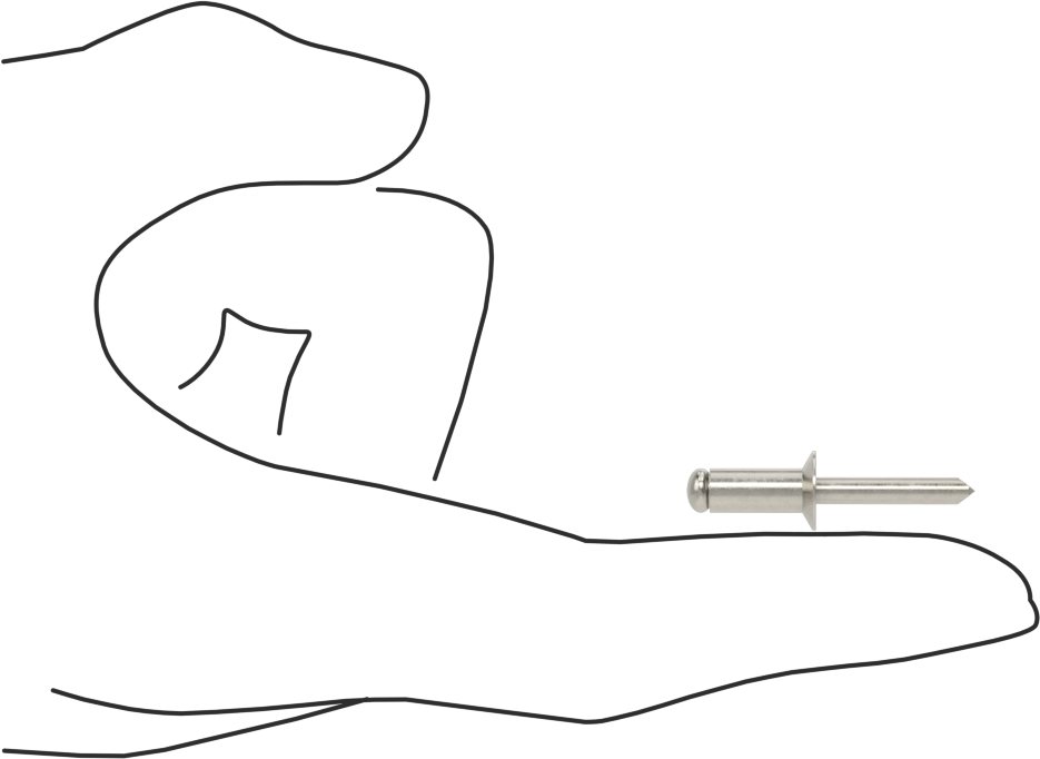 18-8 Paslanmaz Çelik Gömme Kör Perçinler, 5 mm Çap, 6 mm ila 8 mm Malzeme Kalınlığı için