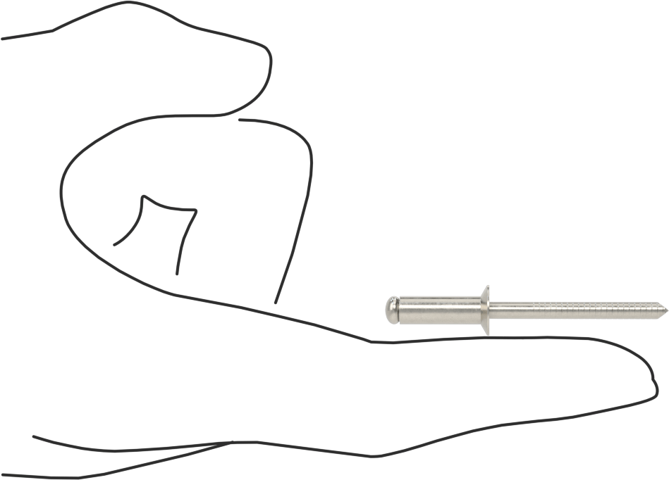 18-8 Paslanmaz Çelik Gömme Kör Perçinler, 5 mm Çap, 8 mm ila 10 mm Malzeme Kalınlığı için