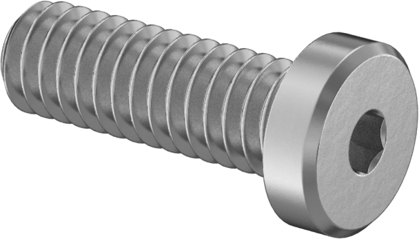 Alaşımlı Çelik Düşük Profilli Soket Başlı Vidalar, Altıgen Tahrik, Çinko Kaplama, 8-32 Diş Boyutu, 1/2" Uzunluk