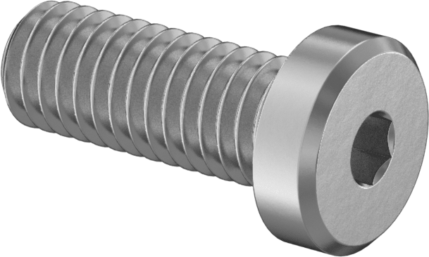 Alaşımlı Çelik Düşük Profilli Soket Başlı Vidalar, Altıgen Tahrik, Çinko Kaplama, 10-32 Diş Boyutu, 1/2" Uzunluk