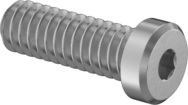 Alaşımlı Çelik Düşük Profilli Soket Başlı Vidalar, Altıgen Tahrik, Çinko Kaplama, 1/4"-20 Diş Boyutu, 3/4" Uzunluk