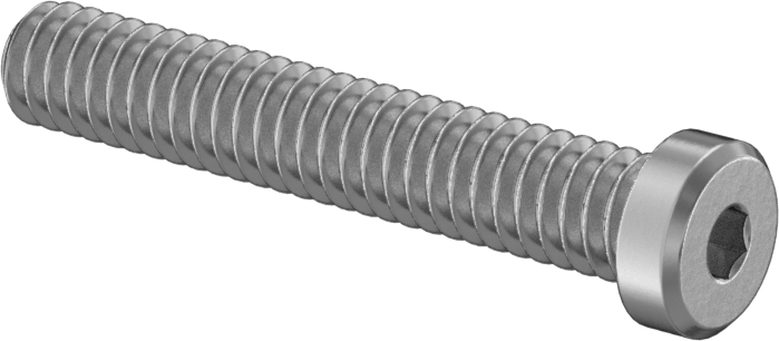 Alaşımlı Çelik Düşük Profilli Soket Başlı Vidalar, Altıgen Tahrik, Çinko Kaplama, 1/4"-20 Diş Boyutu, 1-1/2" Uzunluk