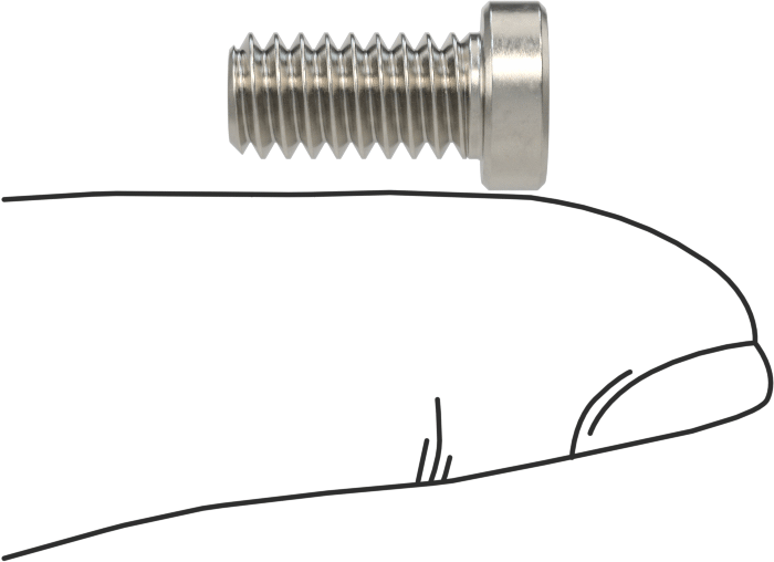 Süper Korozyona Dayanıklı 316 Paslanmaz Çelik Soket Başlı Vida, Düşük Profilli, 1/4"-20 Diş Boyutu, 1/2" Uzunluk