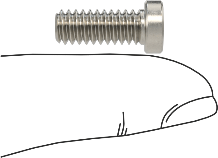 Süper Korozyona Dayanıklı 316 Paslanmaz Çelik Soket Başlı Vida, Düşük Profilli, 1/4"-20 Diş Boyutu, 5/8" Uzunluk