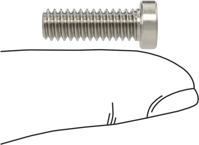 Süper Korozyona Dayanıklı 316 Paslanmaz Çelik Soket Başlı Vida, Düşük Profilli, 1/4"-20 Diş Boyutu, 3/4" Uzunluk
