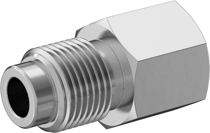 Paslanmaz Çelik Boru için Ultra Parlak Conta Bağlantı Parçası, 1/2" Boru Dış Çapı Erkek için Düz Adaptör, 1/2 NPT Dişi