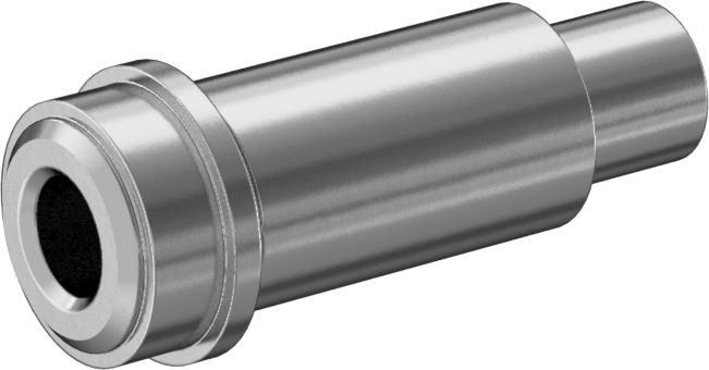 Paslanmaz Çelik Boru için Ultra Parlak Conta Bağlantı Parçası, Conta x Alın Kaynaklı Adaptör, 1/4" Boru Dış Çapı, 1-3/32" Uzunluk