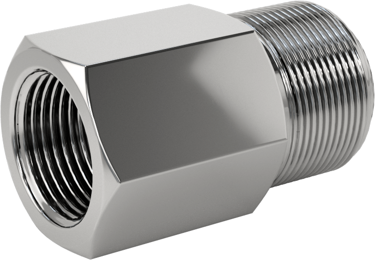 Paslanmaz Çelik Boru için Ultra Parlak Conta Bağlantı Parçası, Düz Adaptör, 3/4" Boru Dış Çapı Erkek için, 3/4 NPT Dişi