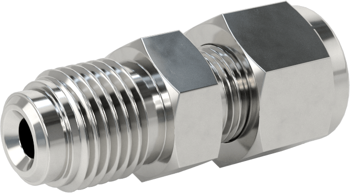 Paslanmaz Çelik Boru için Ultra Parlak Conta Bağlantı Parçası, Adaptör, 1/4“ Boru Dış Çapı Erkek x 3/8” Boru Dış Çapı Dişi Yor-Lok