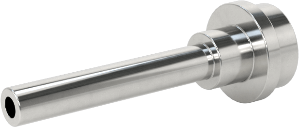 Paslanmaz Çelik Boru için Ultra Parlak Conta Bağlantı Parçası, Conta x Alın Kaynaklı Adaptör, 1/8" Boru Dış Çapı, 1-5/64" Uzunluk