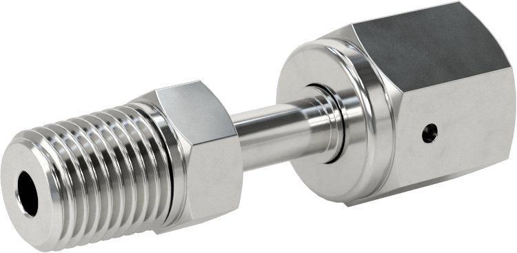 Paslanmaz Çelik Boru için Ultra Parlak Conta Bağlantı Parçası, Döner Adaptör, 1/4" Boru Dış Çapı Dişi x 1/4 NPT Erkek için