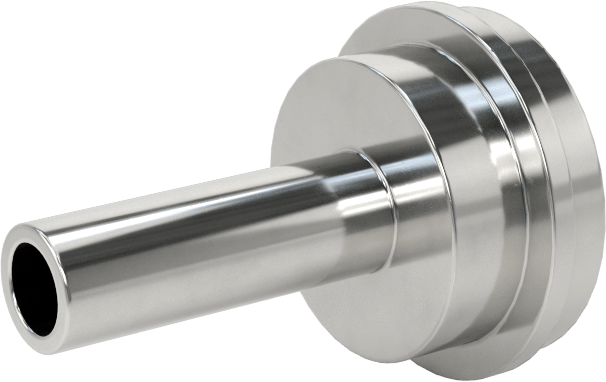 Paslanmaz Çelik Boru için Ultra Parlak Conta Bağlantı Parçası, 1-1/8" Uzunluk, 1/2“ Conta x 1/4” Alın Kaynaklı Boru Dış Çapı için