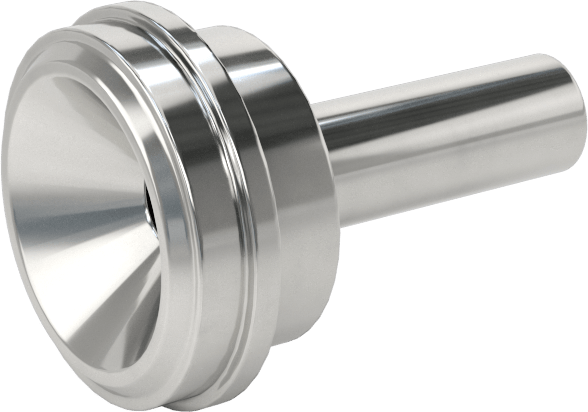 Paslanmaz Çelik Boru için Ultra Parlak Conta Bağlantı Parçası, 1-1/8" Uzunluk, 1/2“ Conta x 1/4” Alın Kaynaklı Boru Dış Çapı için