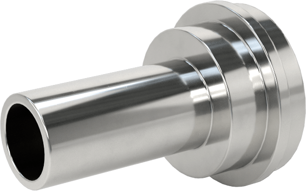 Paslanmaz Çelik Boru için Ultra Parlak Conta Bağlantı Parçası, 1-1/8" Uzunluk, 1/2“ Conta x 3/8” Alın Kaynaklı Boru Dış Çapı için