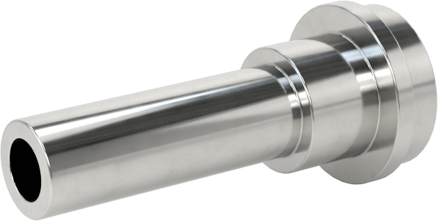 Paslanmaz Çelik Boru için Ultra Parlak Conta Bağlantı Parçası, Conta x Alın Kaynaklı Adaptör, 1/4" Boru Dış Çapı, 1-5/32" Uzunluk