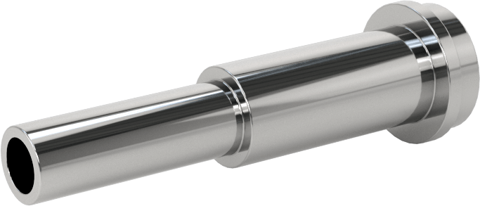Paslanmaz Çelik Boru için Ultra Parlak Conta Bağlantı Parçası, Conta x Alın Kaynaklı Adaptör, 1/4" Boru Dış Çapı, 1-25/32" Uzunluk